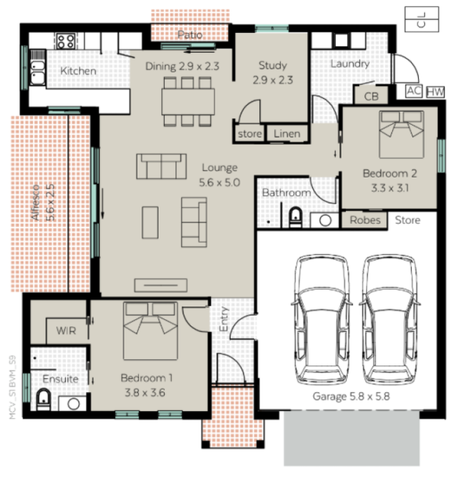 Unit 108 floor plan - click to expand