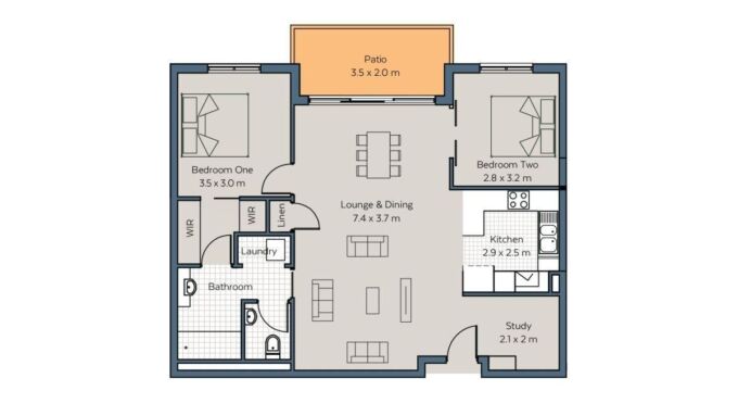 Apartment 141 floor plan - click to expand